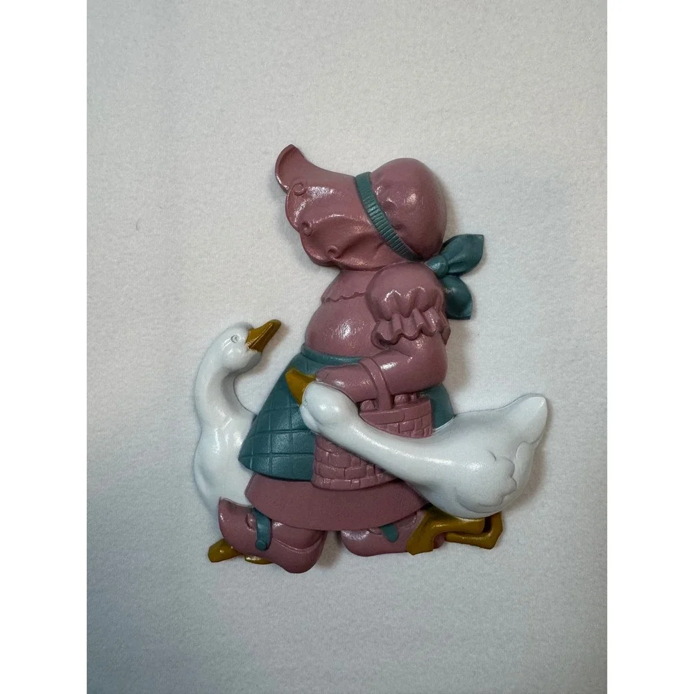 Vintage Burwood Goose‎ Children Wall Art Set 1988 Pink Blue 2865-1B